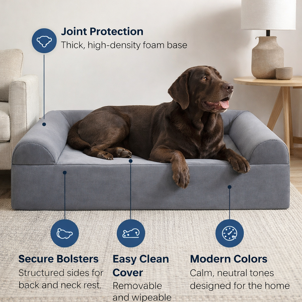 Main image for Every part of RestPaw is built so your large dog can lie down without hesitation, rest more deeply, and wake up ready to be their goofy self again.